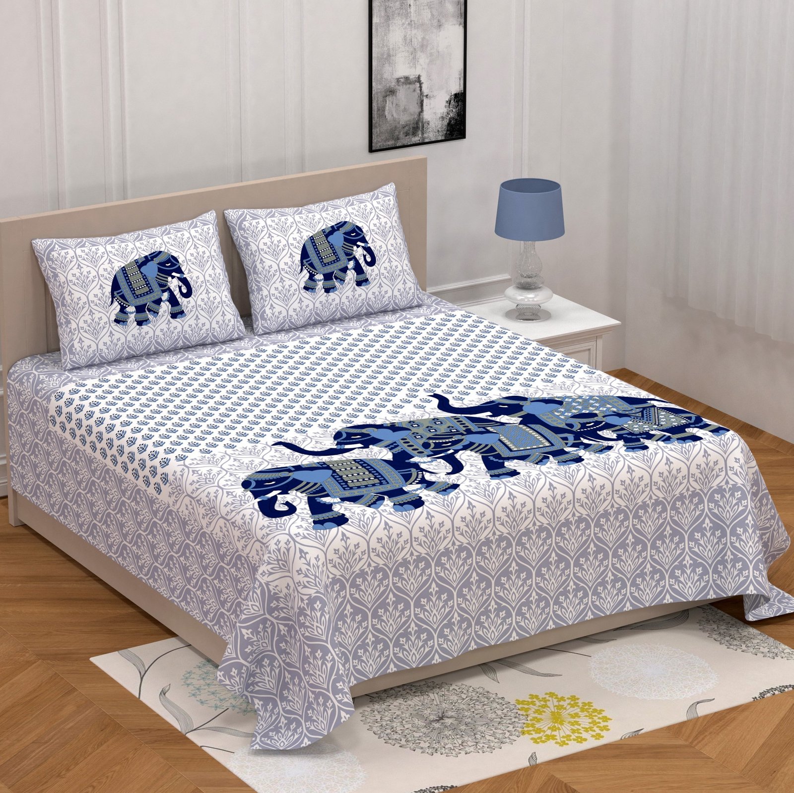 Sanganeri bedsheet